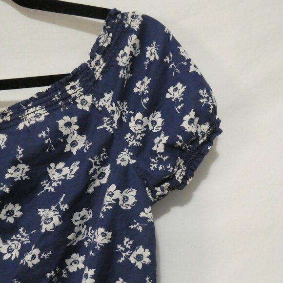 HOLLISTER CALIFORNIA | small | Navy Blue Floral Patterned Blouse | NWOT - Picture 11 of 14